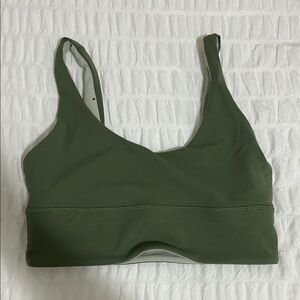 Lululemon Green Sports Bra Seamless Design